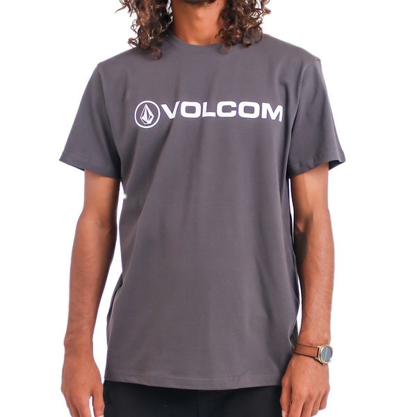 Volcom Men's Crisp Euro Short Sleeve T-Shirt - Pirate Black Image