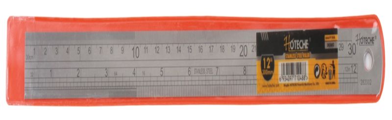 Hoteche 300mm Stainless Steel Ruler - 300mm x 25mm x 0.8mm