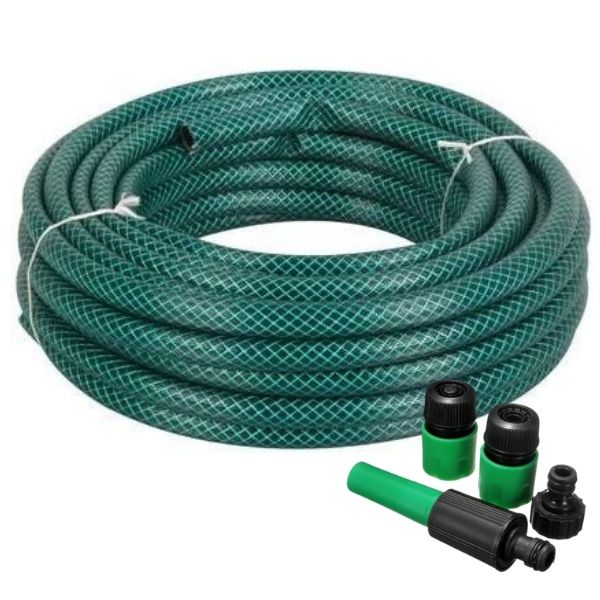 Garden Hose Pipe Including 4Pcs Hose Pipe Accessory Set (13mm x 20m