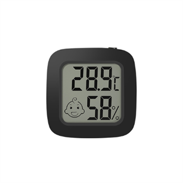 Lcd Digital Thermometer Hygrometer Magentic Temperature Meter Black