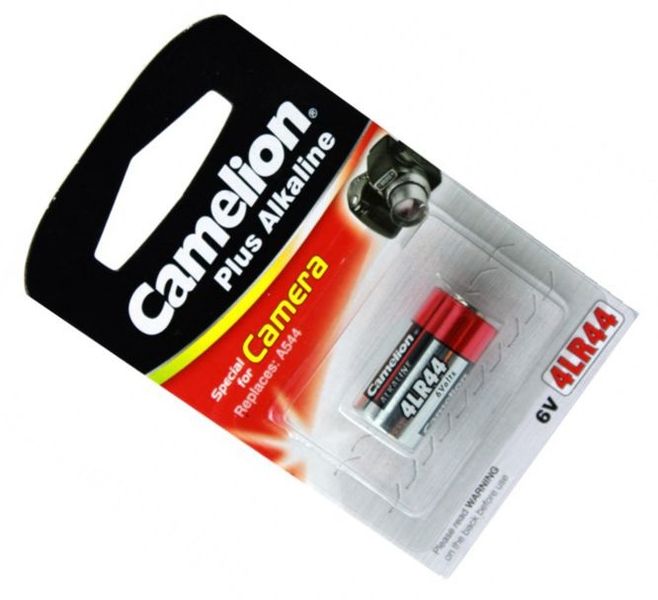 CAMELION 4LR44-BP1(0%Hg) Camera Battery 6V 165mAh Alkaline Plus