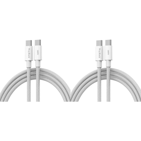 WayRock 2 Pack 100W Braided Type C to C Cable Support PD/QC/FCP Fast Charge Image