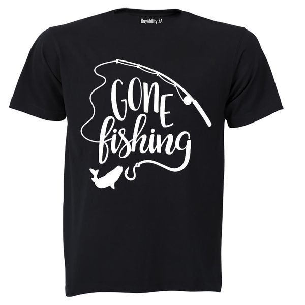 Gone Fishing - Mens - T-Shirt - White