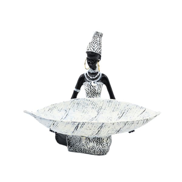 White-Black Resin Tabletop Irregular cm Ornaments