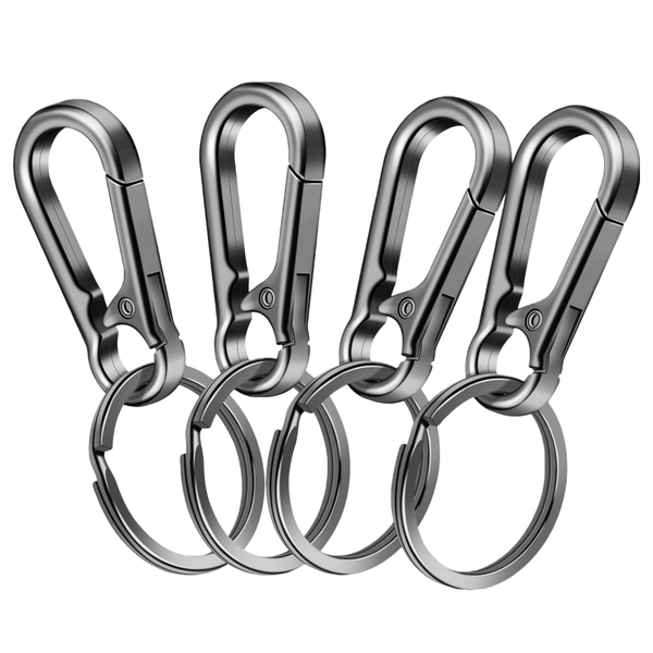 Set of 4 Keychains, Zinc Alloy Material, 3 x 4.7 cm, Rust-Proof