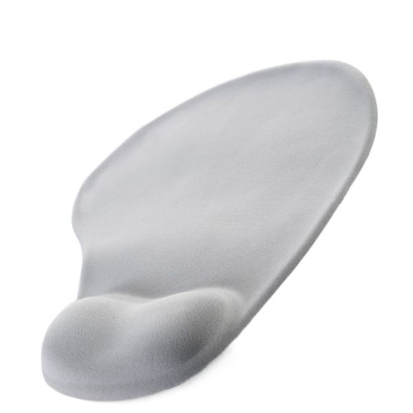 Silicone Wrist Rest Mouse Pad, Memory Foam Gel Support - Grey