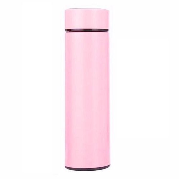 Pink Insulated Temperature Display Bottle