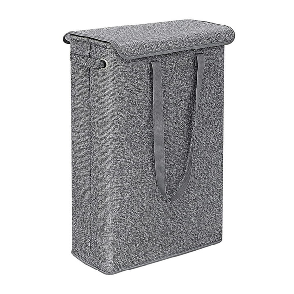 Slim Laundry Basket with Lid Tall Thin Laundry Hamper with Handles