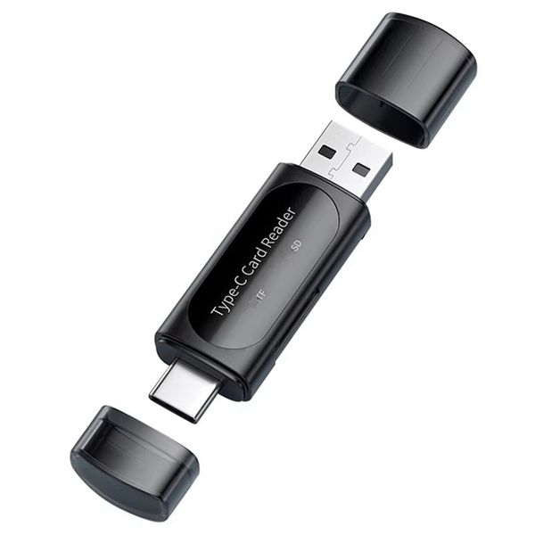 USB 2.0 SD/TF/Micro-SD Card Reader Adapter for PC Laptop