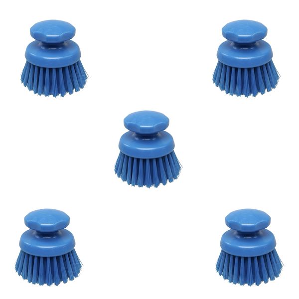 5 Pack Round Scrub Brush - Heavy Duty | Colour Coded Cleaning