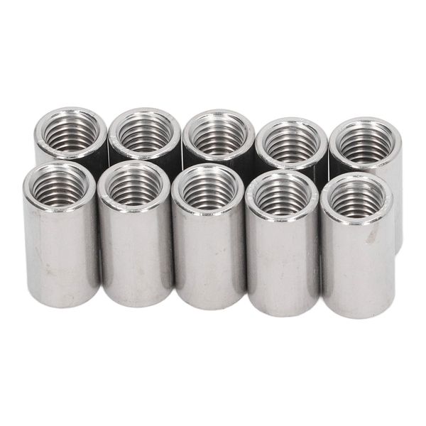 10 Pieces M12 Round Coupling Nuts (Stainless)
