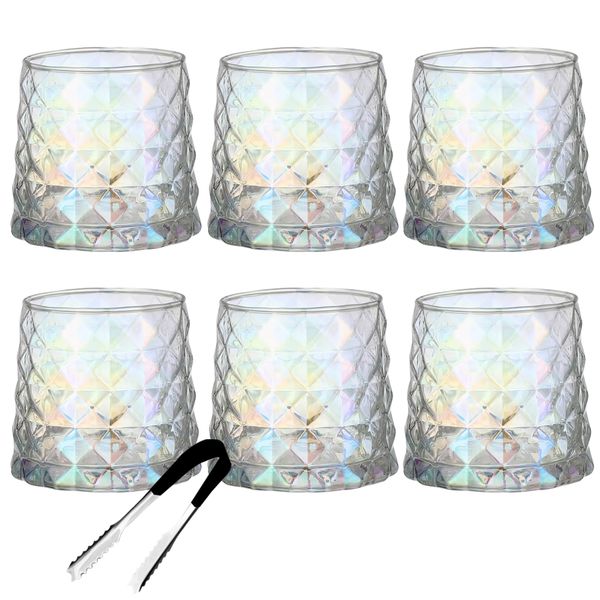 370ml - Durable Whiskey Glasses, Scotch, Bourbon, Cocktails, Rum - Set of 7