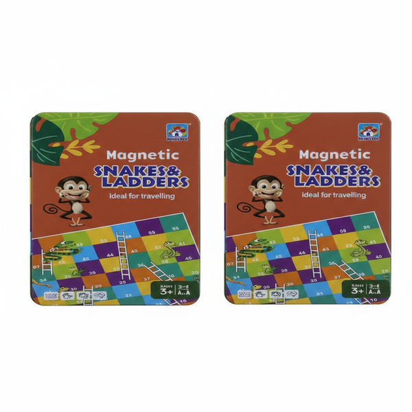 Magnetic Snakes and Ladders Board Game for 2 or More Players - 2 Pack