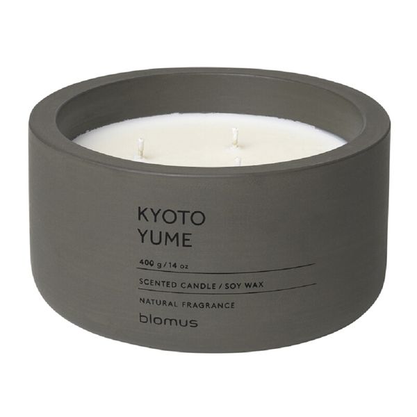Blomus Scented Candle: Kyoto Yume in Dark Grey Container Fraga 13cm