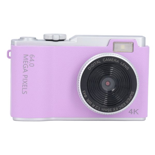 48MP Travel Camera, 1080P, 2.4" Screen, 16X Zoom, Anti-Shake, Purple