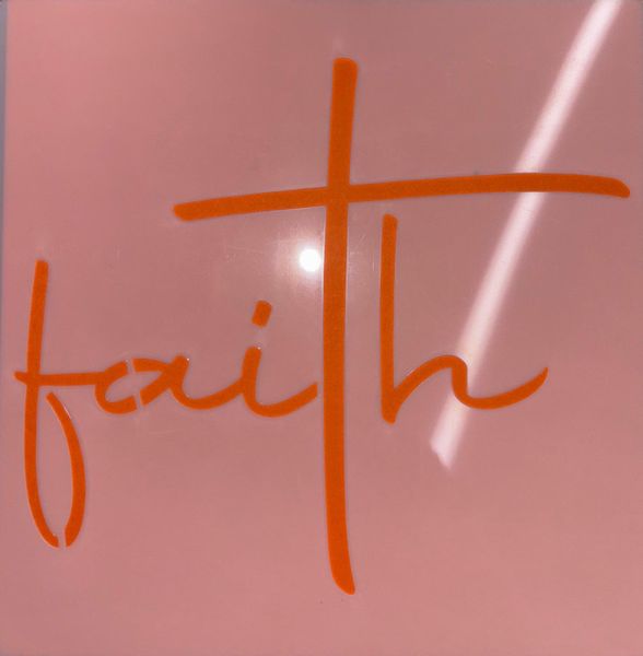Faith 1 - Stencil 15x15cm