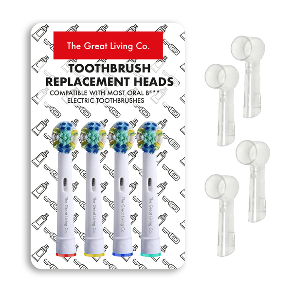 Toothbrush Heads for Oral-B Floss Clean &amp; Toothbrush Covers - 4 Pack