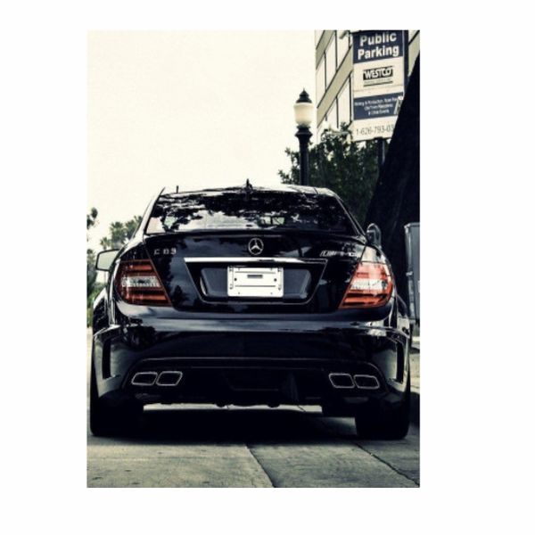 AMG C63 Black Back Poster A1