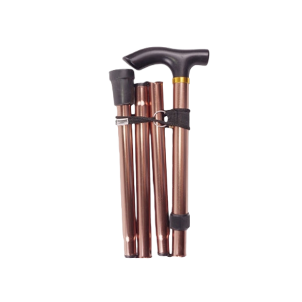 Foldable Stainless Steel Walking Cane Anti-Slip Fall-Proof Mobility Aid