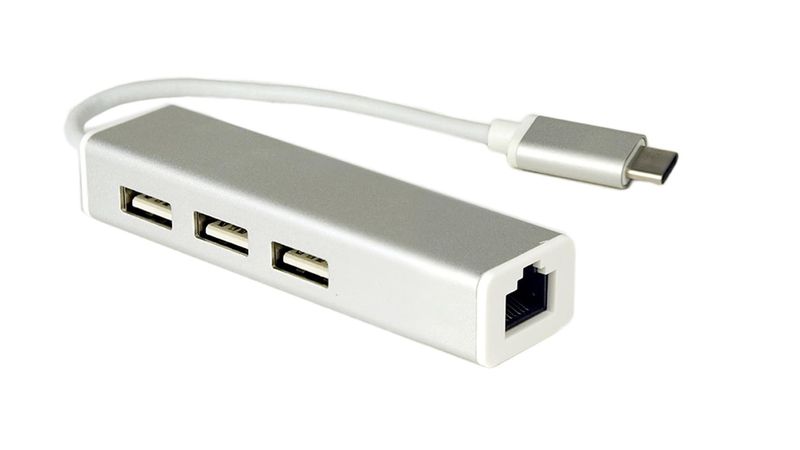 Type-c Hub With RJ45 And 3 Port USB Adapter