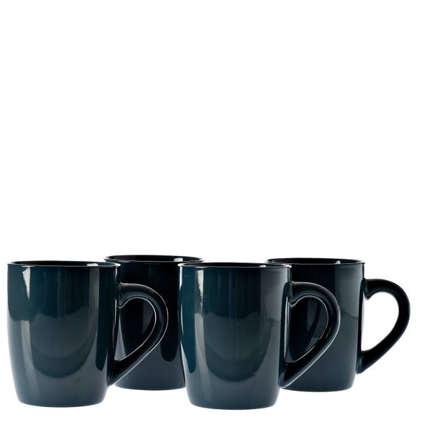 30 George &amp; Mason - Giga Extra Large Mug Black 880ml- 4 Piece