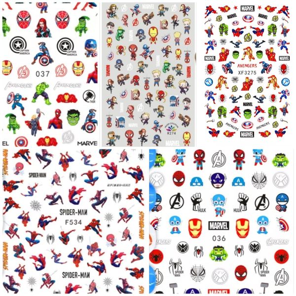 Nail Art Stickers - Self Adhesive Superhero