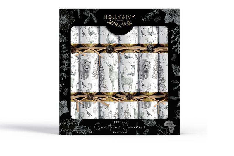 Boutique - Black &amp; White Nordic Christmas Crackers