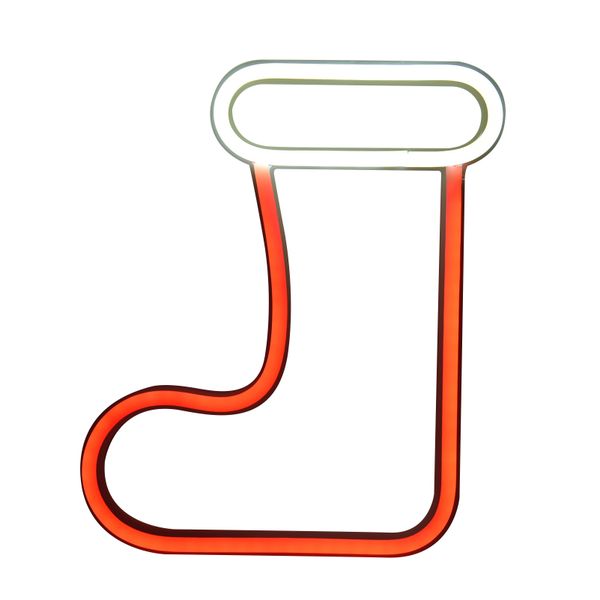 USB &amp; Battery Christmas Stocking Neon Sign for Xmas