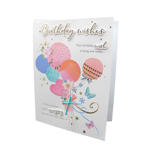 Gigantic Greeting Card - Birthday Wishes - Balloons