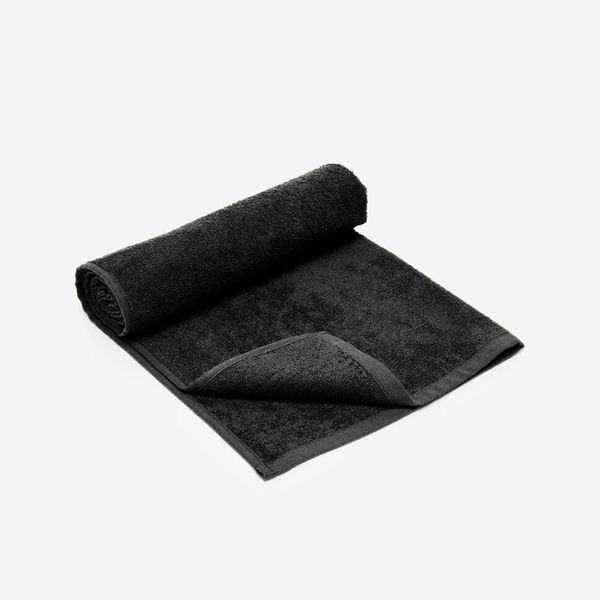 Domyos 90x50 Cm Cotton Fitness Towel - Black