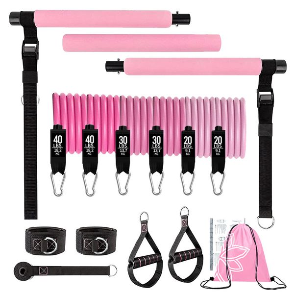 16 Piece Resistance Bands Exercise Set Legs Ankle Straps Yoga with Handles