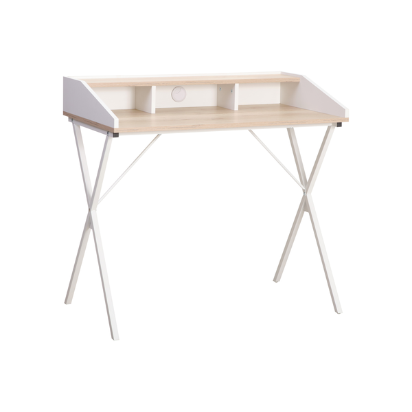 Atlantis Office Desk, Durable Melamine Surface &amp; Powder Coated Steel Frame