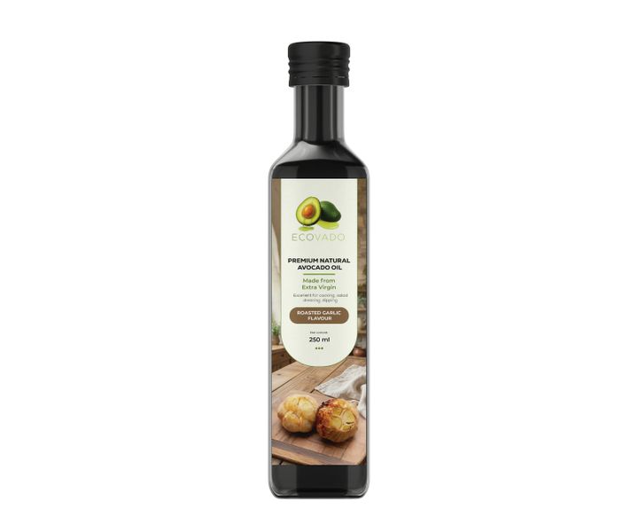 Extra virgin Avocado oil, Cold Pressed, Premium, Natural, Roasted Garlic