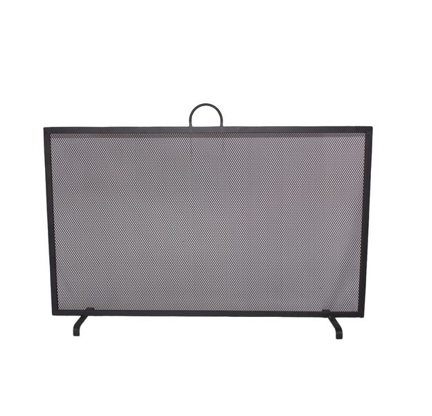 Fire Place Screen Wrought Iron &amp; Mesh - 100 x 80 CM
