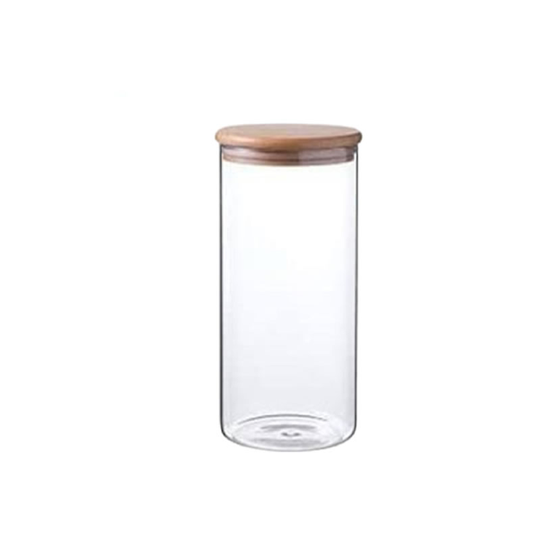 1.2L Glass Jar with Airtight Bamboo Lid