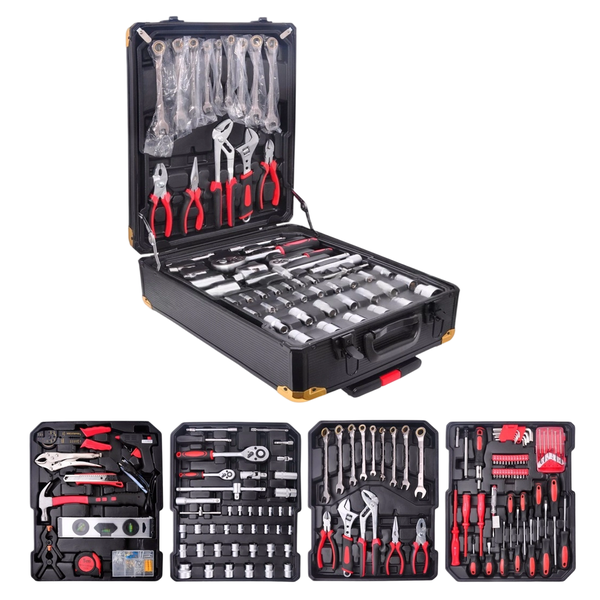 408Pc Hand Tool Set Socket Wrench Auto Repair Tool With Rolling Tool Box