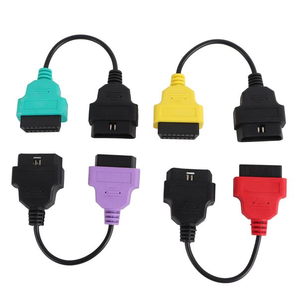 4pcs OBD2 Adapter Cable compatible with Fiat ECU Scanner Diagnostic Cable