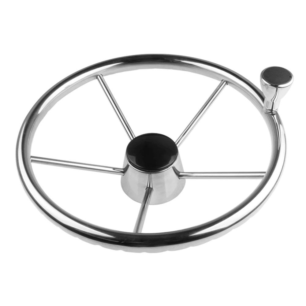 Marine Steering Wheel with Handle Knob Steel Finish Buy Online in