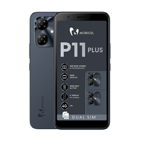 Mobicel P11 Plus 4G Dual Sim 32GB Vodacom Network Locked - Grey