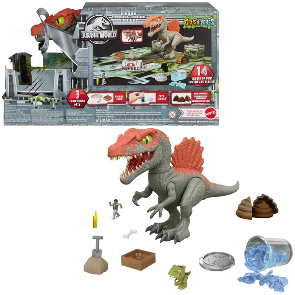 Jurassic World Crushivores Spinosaurus Cage Crasher Action Figure