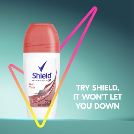 Dry Musk Antiperspirant Roll-On, Shield for Men