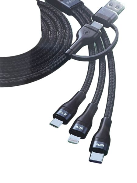 ABODOS 5-in-1 Fast Charging Cable AS-DS3026 Lightning / Type-C / Micro USB