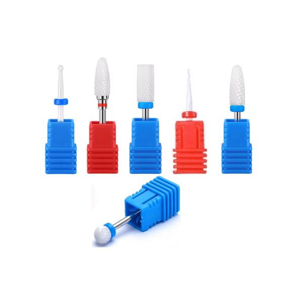 Ceramic Nail Drill Bits Set - 6 Pieces