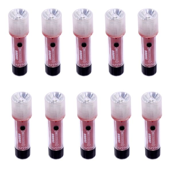 Security Torch - 3 Mode LED Safety Flashlight with Magnetic Base - 10 Pack