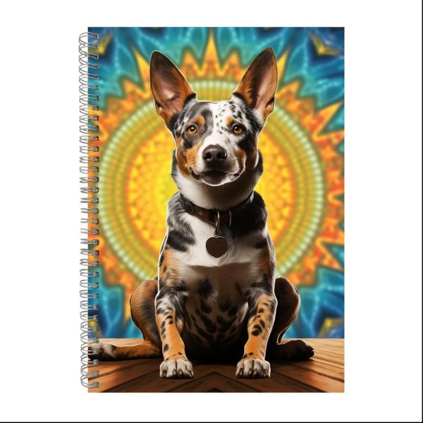 Psychedelic Australian Cattle Dog 2 Gift Idea A4 Notepad 246