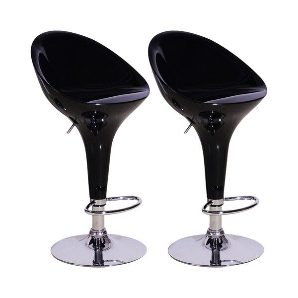 Highback Bar Kitchen Counter Stools - Set of 2 – Black Colour