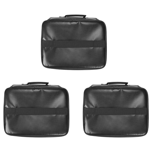 3X Organizer Fireproof Document Bag With Lock For Document File