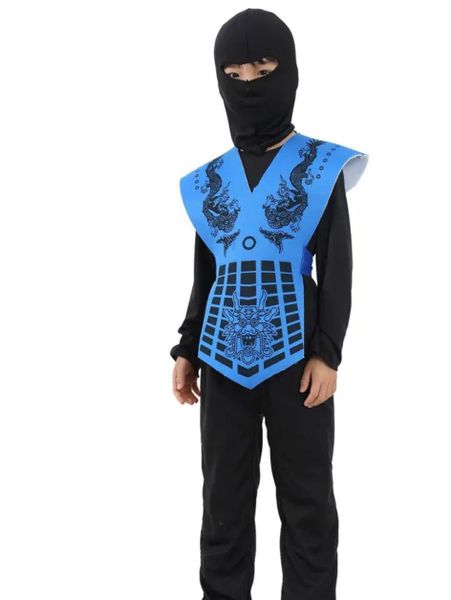 Blue and Black Ninja Costume