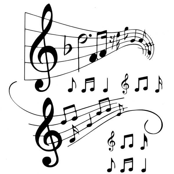 TrendSpire Musical Notes Vinyl Stickers - Set of 2