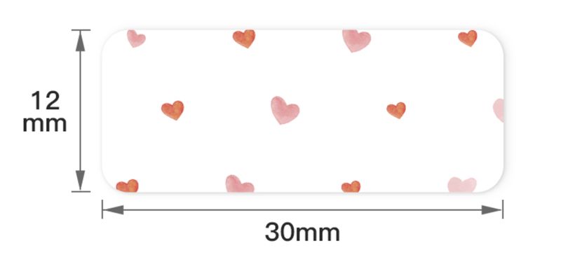 Niimbot - D11/D110 - 12*30mm - 210 Thermal Labels - Love Design